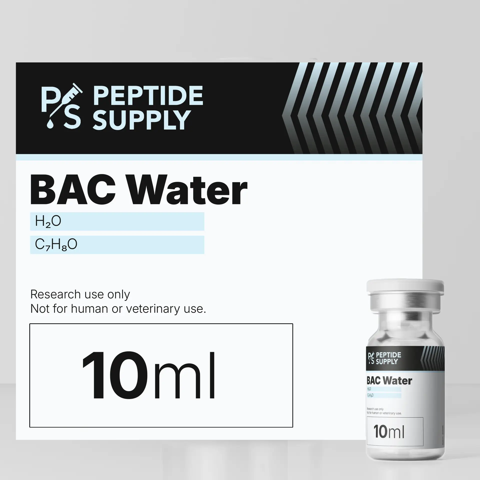 BAC water packaging for research protocols